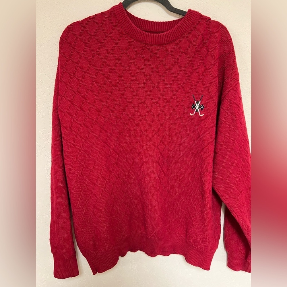 Bolle Golf Sweater Diamond knit Sweater embroidered golf sweater